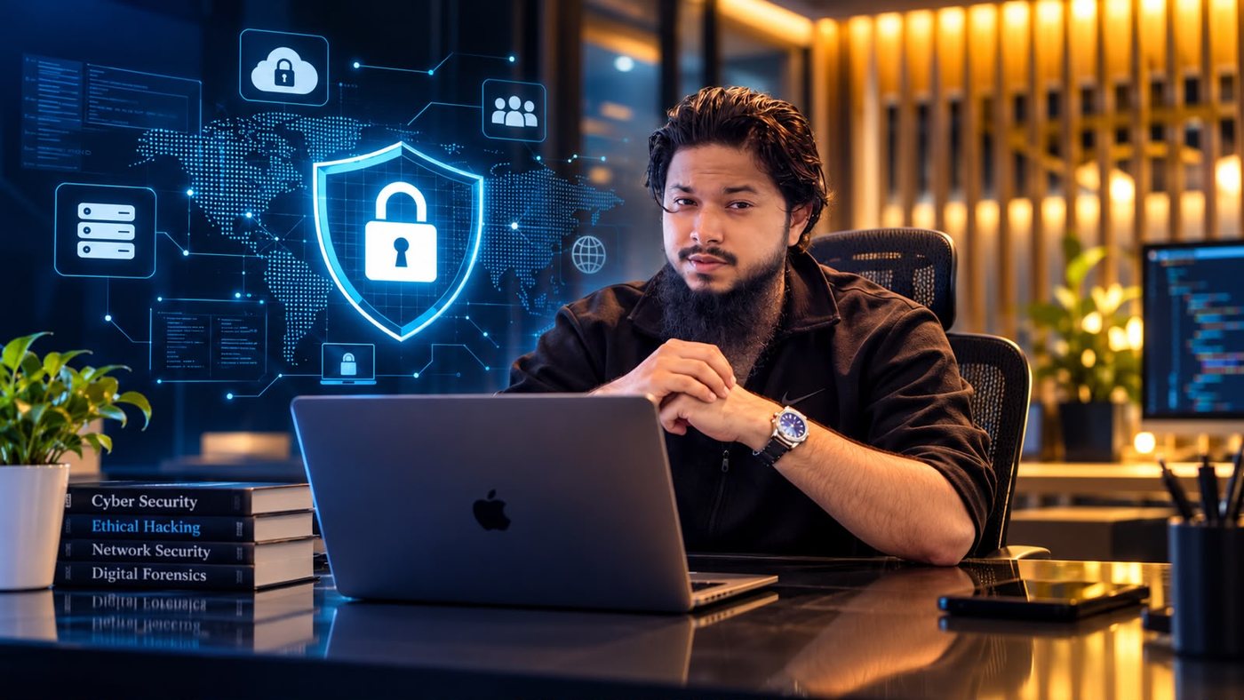 Zubaer Hossain at the SEBACART cyber security desk